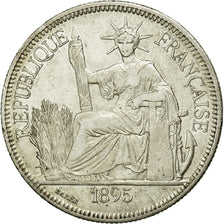 Moneda, Indochina francesa, Piastre, 1895, Paris, MBC, Plata, KM:5a.1