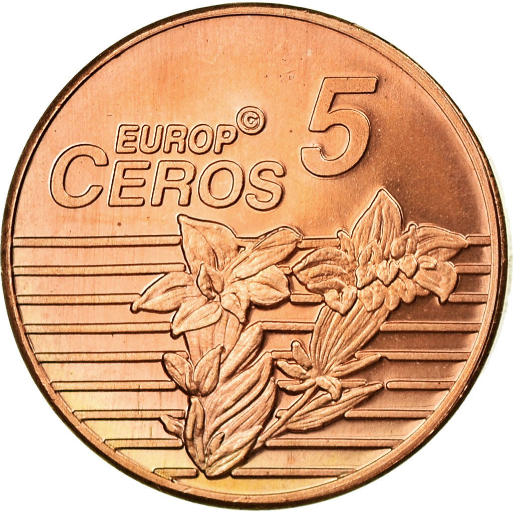 Zwitserland, Fantasy euro patterns, 5 Euro Cent, 2003, PR, Tin