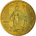 Francia, 10 Euro Cent, 2000, BB, Ottone, KM:1285