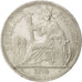 FRENCH INDO-CHINA, Piastre, 1896, Paris, KM #5a.1, VF(30-35), Silver, Lecompte..