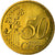 França, 50 Euro Cent, 2001, EF(40-45), Latão, KM:1287