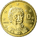 Grécia, 10 Euro Cent, 2015, MS(65-70), Latão