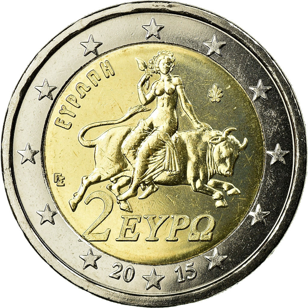 Grecia, 2 Euro, 2015, FDC, Bi-metallico