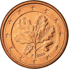 GERMANY - FEDERAL REPUBLIC, Euro Cent, 2003, MS(63), Copper Plated Steel, KM:207