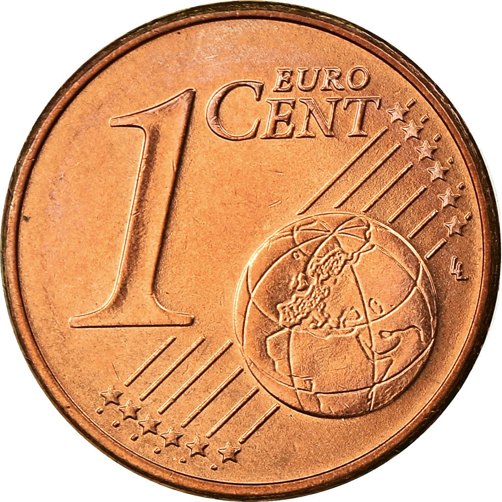 Niemcy - RFN, Euro Cent, 2003, Stuttgart, MS(63), Miedź platerowana stalą