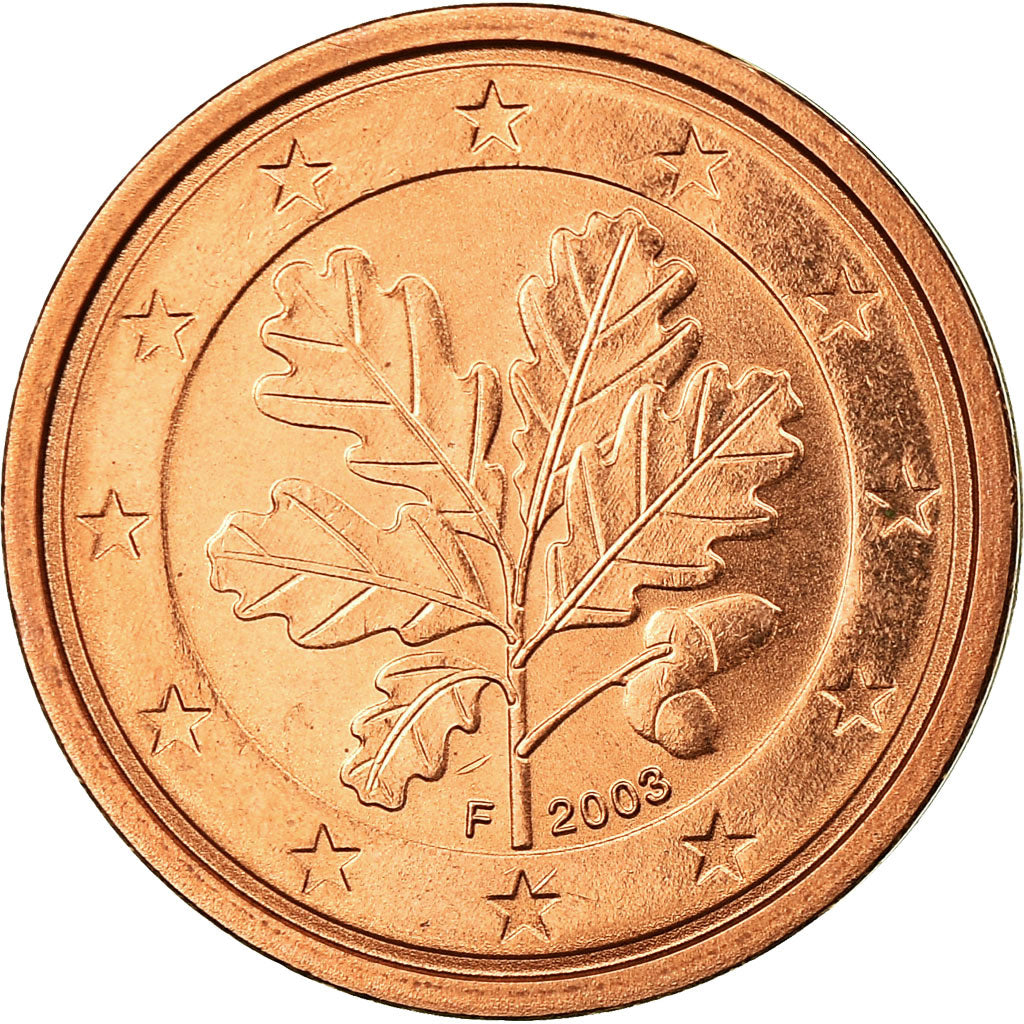 Federale Duitse Republiek, 2 Euro Cent, 2003, UNC-, Copper Plated Steel, KM:208