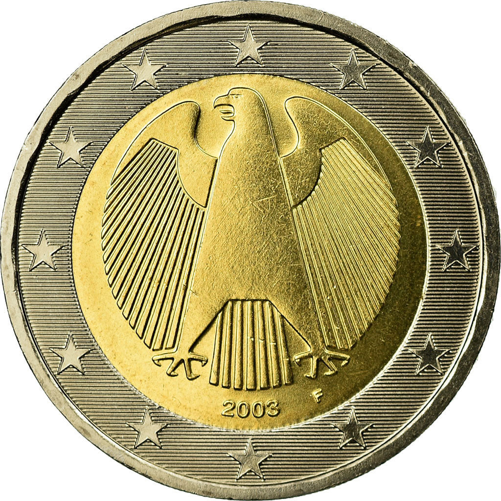 GERMANY - FEDERAL REPUBLIC, 2 Euro, 2003, MS(63), Bi-Metallic, KM:214