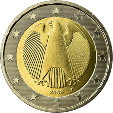 GERMANY - FEDERAL REPUBLIC, 2 Euro, 2003, MS(63), Bi-Metallic, KM:214