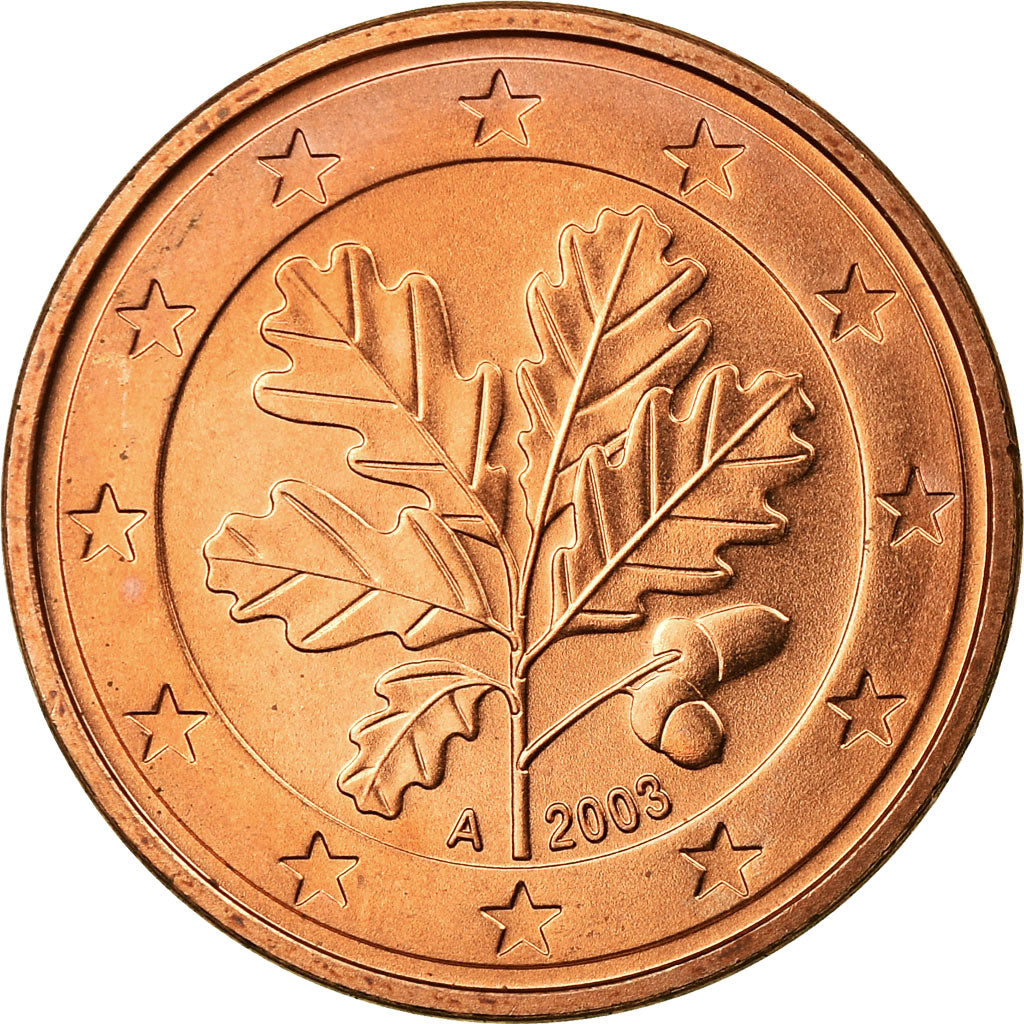 GERMANY - FEDERAL REPUBLIC, 5 Euro Cent, 2003, MS(63), Copper Plated Steel