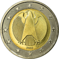 GERMANY - FEDERAL REPUBLIC, 2 Euro, 2008, MS(63), Bi-Metallic, KM:258