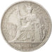 FRENCH INDO-CHINA, Piastre, 1896, Paris, KM #5a.1, VF(30-35), Silver, Lecompte..