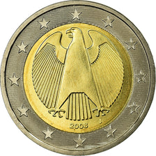 GERMANY - FEDERAL REPUBLIC, 2 Euro, 2008, MS(63), Bi-Metallic, KM:258