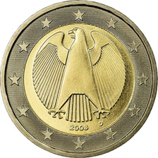 GERMANY - FEDERAL REPUBLIC, 2 Euro, 2008, MS(63), Bi-Metallic, KM:258