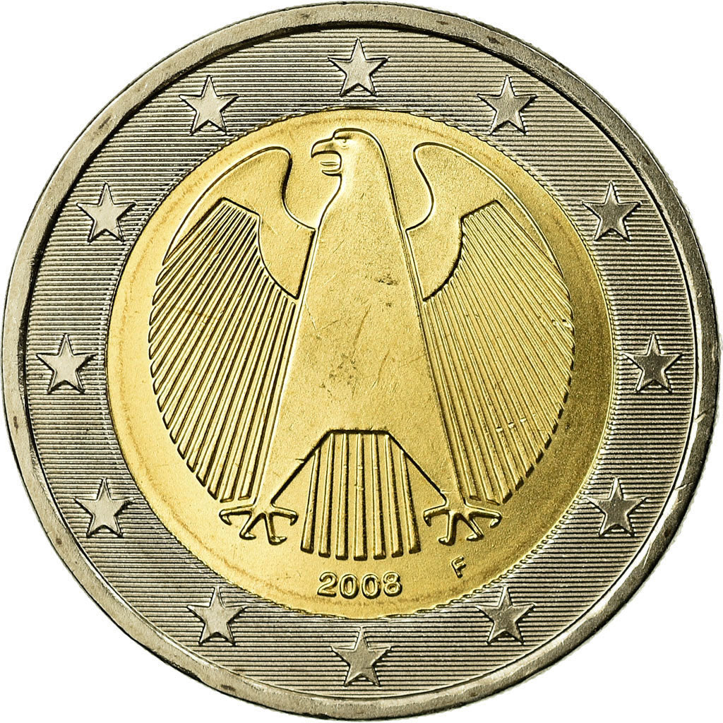 GERMANY - FEDERAL REPUBLIC, 2 Euro, 2008, MS(63), Bi-Metallic, KM:258
