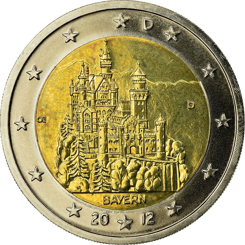 République fédérale allemande, 2 Euro, BAYERN, 2012, TTB, Bi-Metallic, KM:305