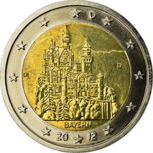 République fédérale allemande, 2 Euro, BAYERN, 2012, TTB, Bi-Metallic, KM:305