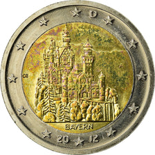GERMANY - FEDERAL REPUBLIC, 2 Euro, BAYERN, 2012, EF(40-45), Bi-Metallic, KM:305