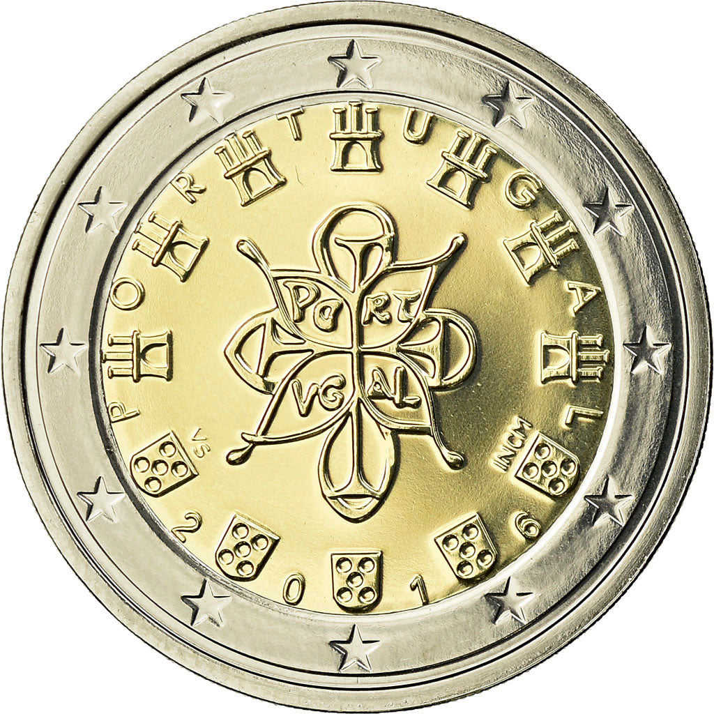 Portugal, 2 Euro, 2016, MS(65-70), Bi-Metallic