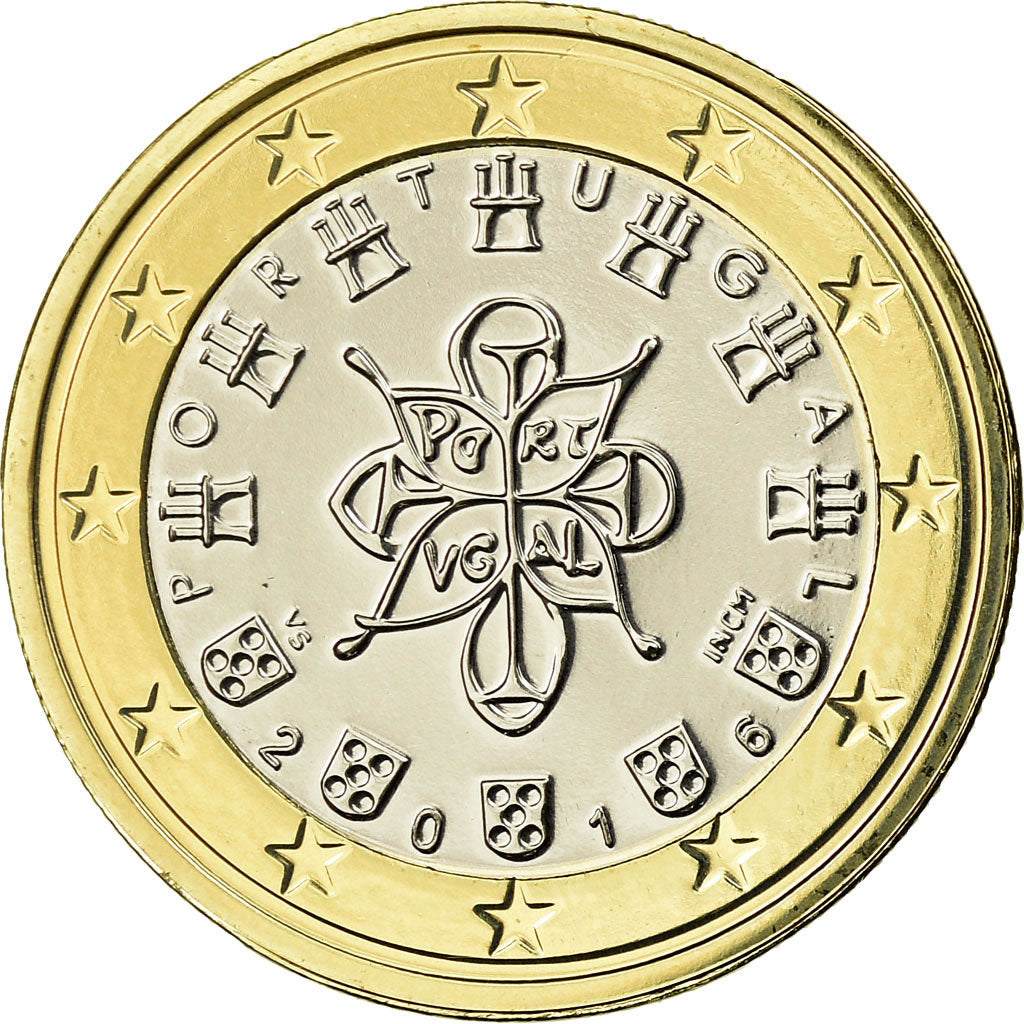 Portugal, Euro, 2016, MS(65-70), Bi-Metallic