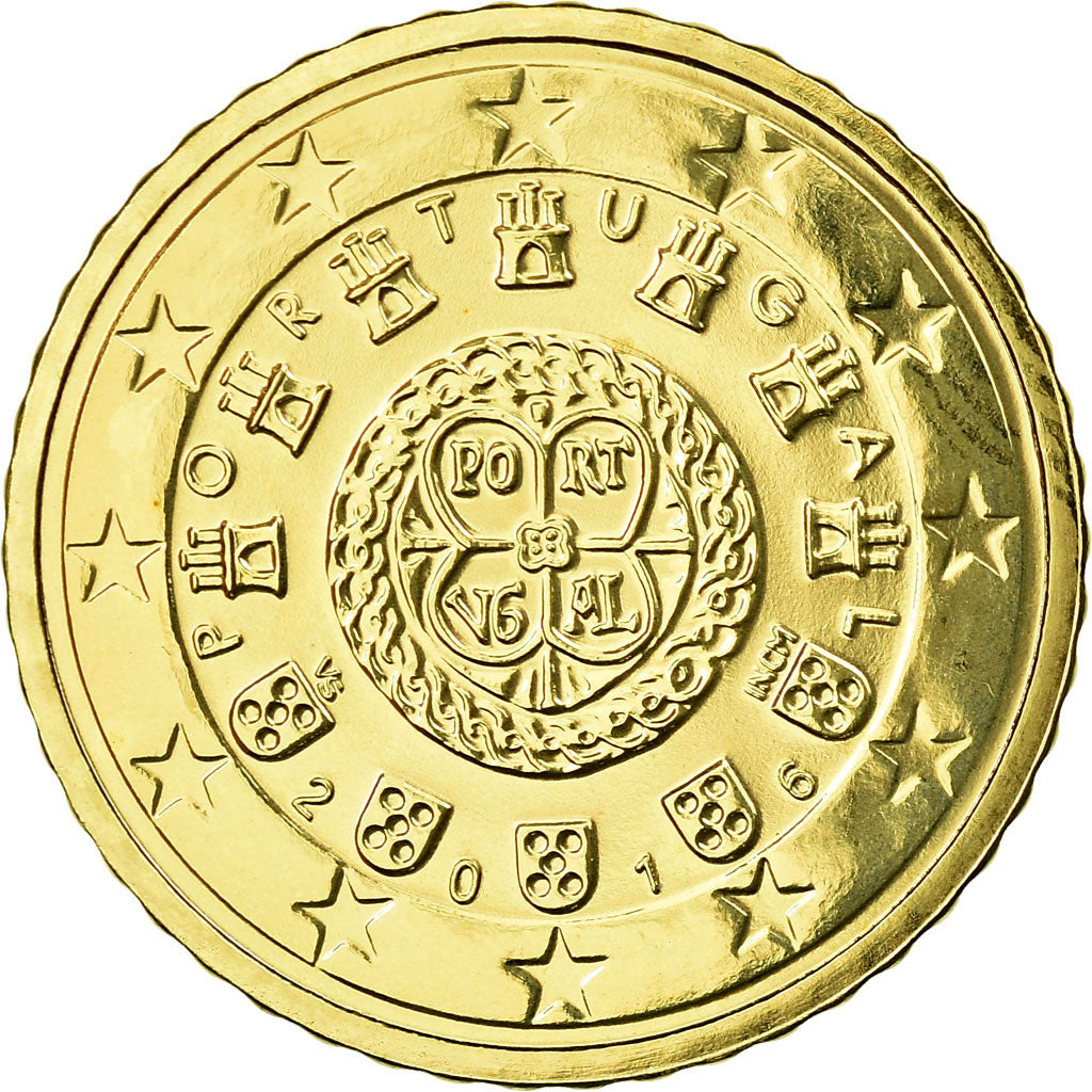 Portugal, 50 Euro Cent, 2016, MS(65-70), Brass