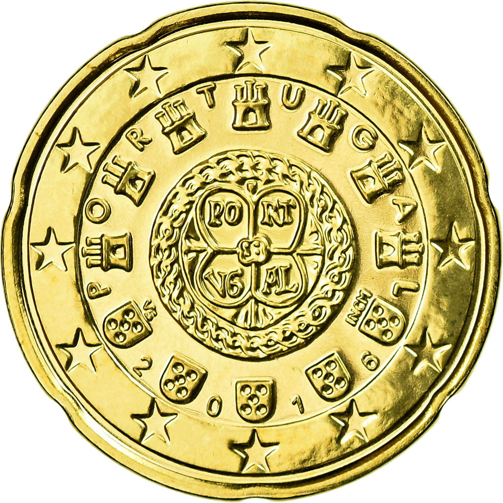 Portogallo, 20 Euro Cent, 2016, FDC, Ottone