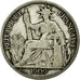 Moneda, Indochina francesa, 20 Cents, 1909, Paris, BC+, Plata, KM:10