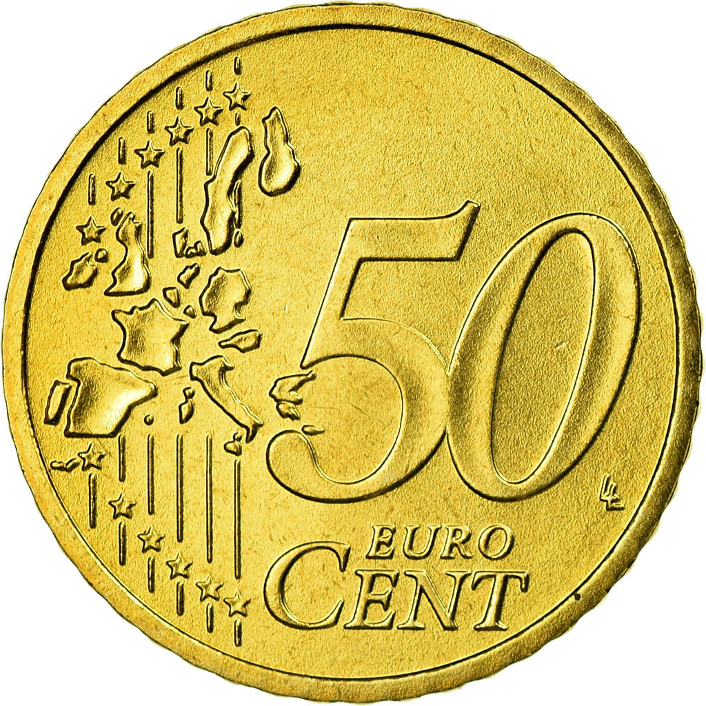 GERMANY - FEDERAL REPUBLIC, 50 Euro Cent, 2003, MS(65-70), Brass, KM:212