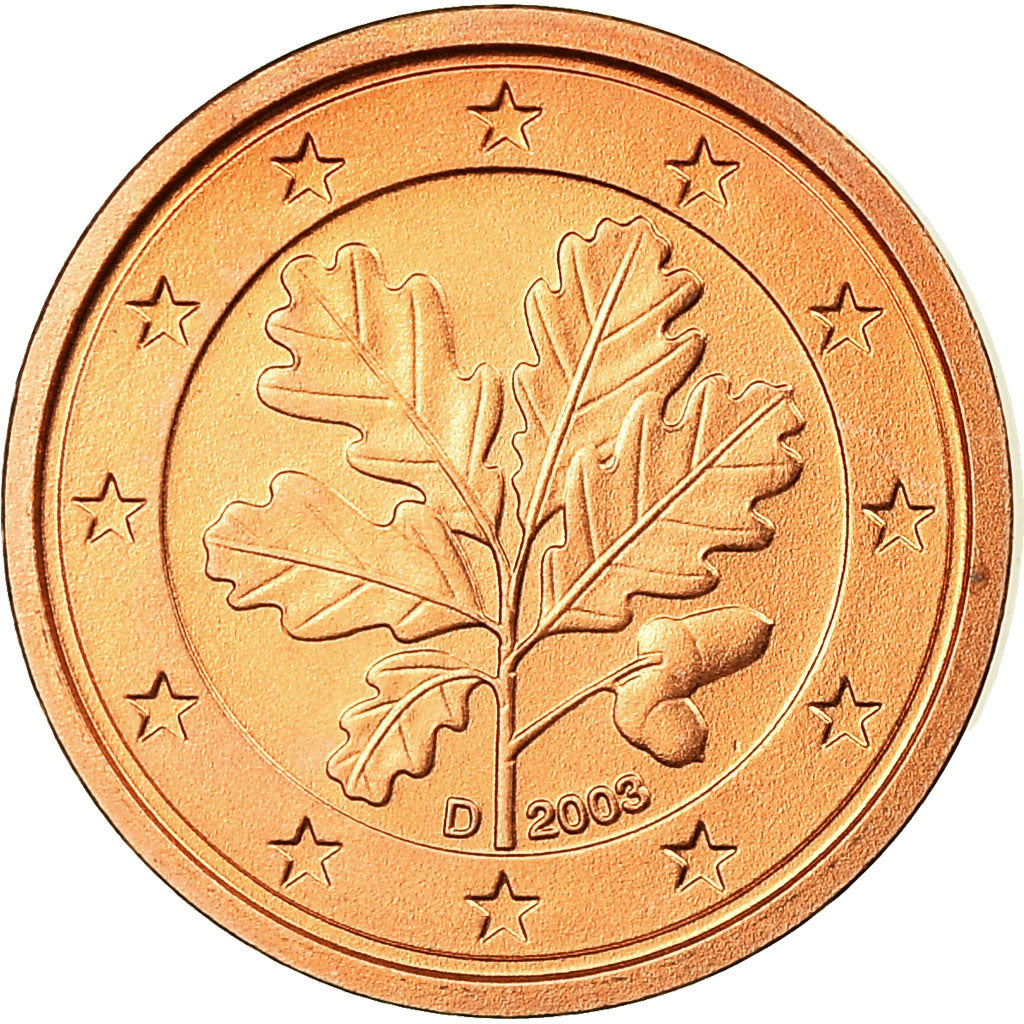 GERMANY - FEDERAL REPUBLIC, Euro Cent, 2003, MS(65-70), Copper Plated Steel