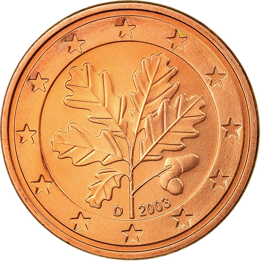 GERMANY - FEDERAL REPUBLIC, 5 Euro Cent, 2003, MS(65-70), Copper Plated Steel