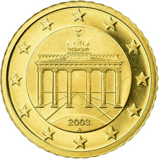 GERMANY - FEDERAL REPUBLIC, 50 Euro Cent, 2003, Proof, MS(65-70), Brass, KM:212