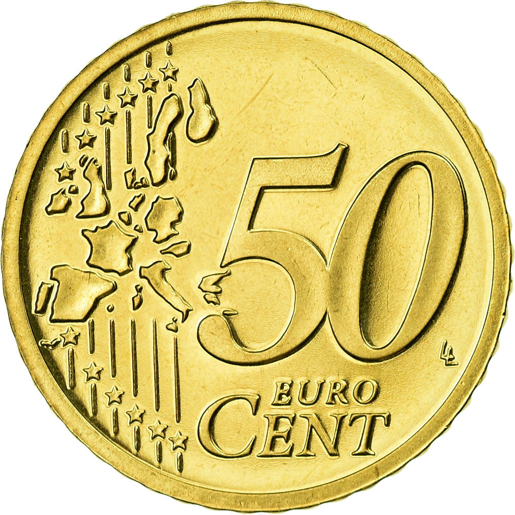 GERMANY - FEDERAL REPUBLIC, 50 Euro Cent, 2003, Proof, MS(65-70), Brass, KM:212