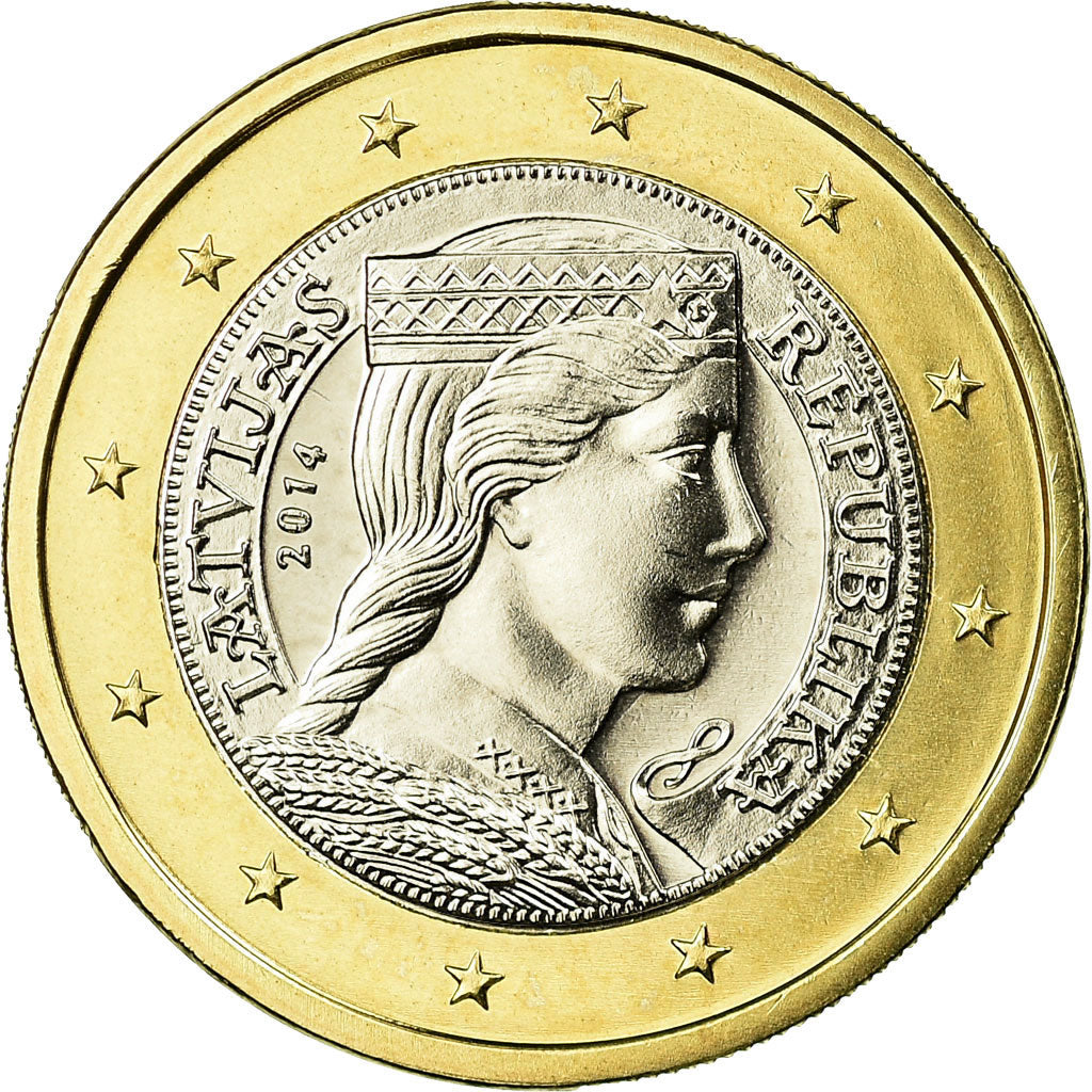 Latvia, Euro, 2014, MS(63), Bi-Metallic, KM:156