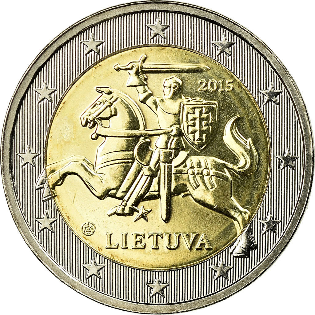 Lituania, 2 Euro, 2015, SC, Bimetálico