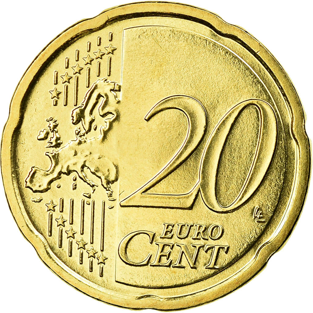 Lituânia, 20 Euro Cent, 2015, MS(63), Latão
