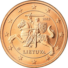Lithuania, 5 Euro Cent, 2015, MS(63), Copper Plated Steel