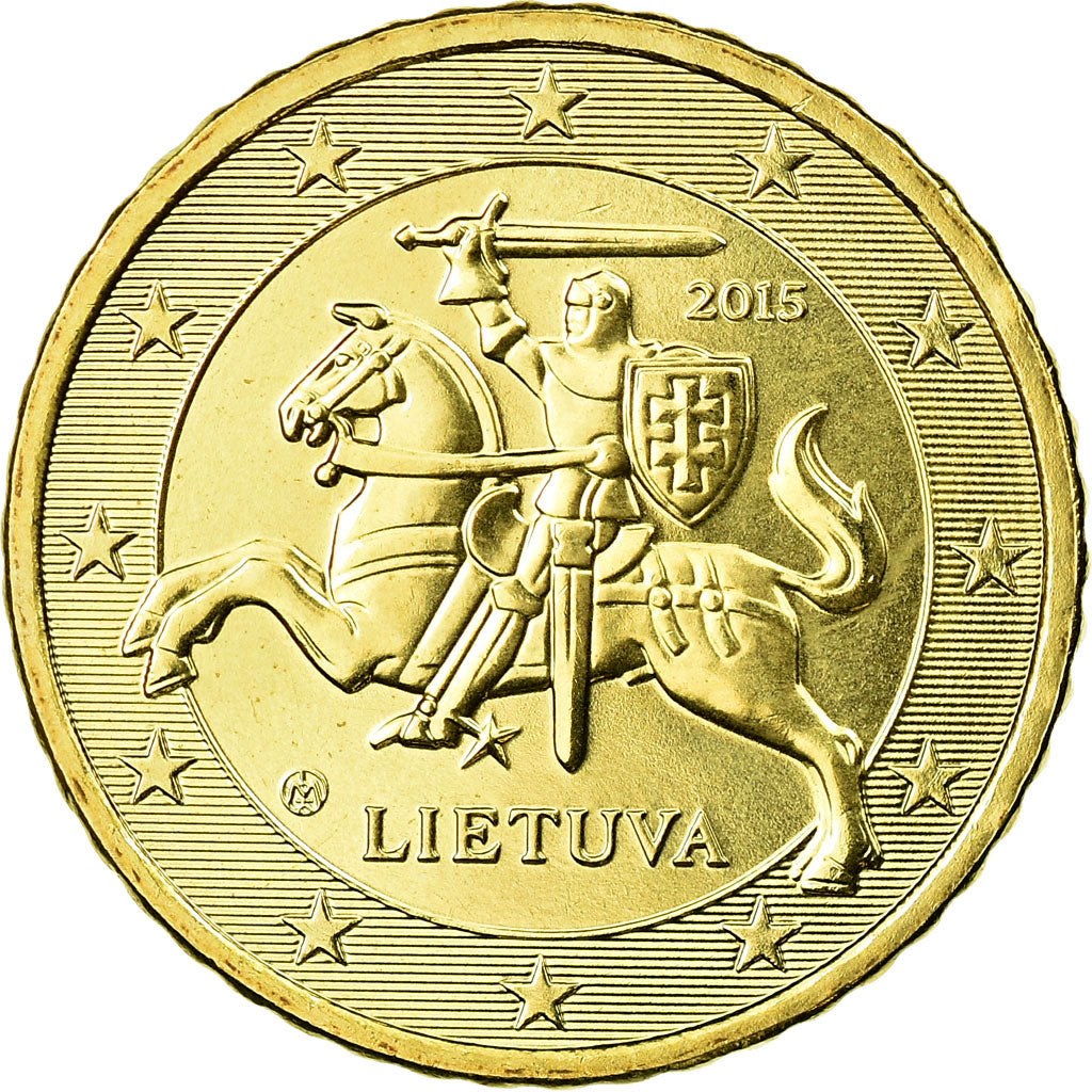 Lithuania, 50 Euro Cent, 2015, UNZ, Messing