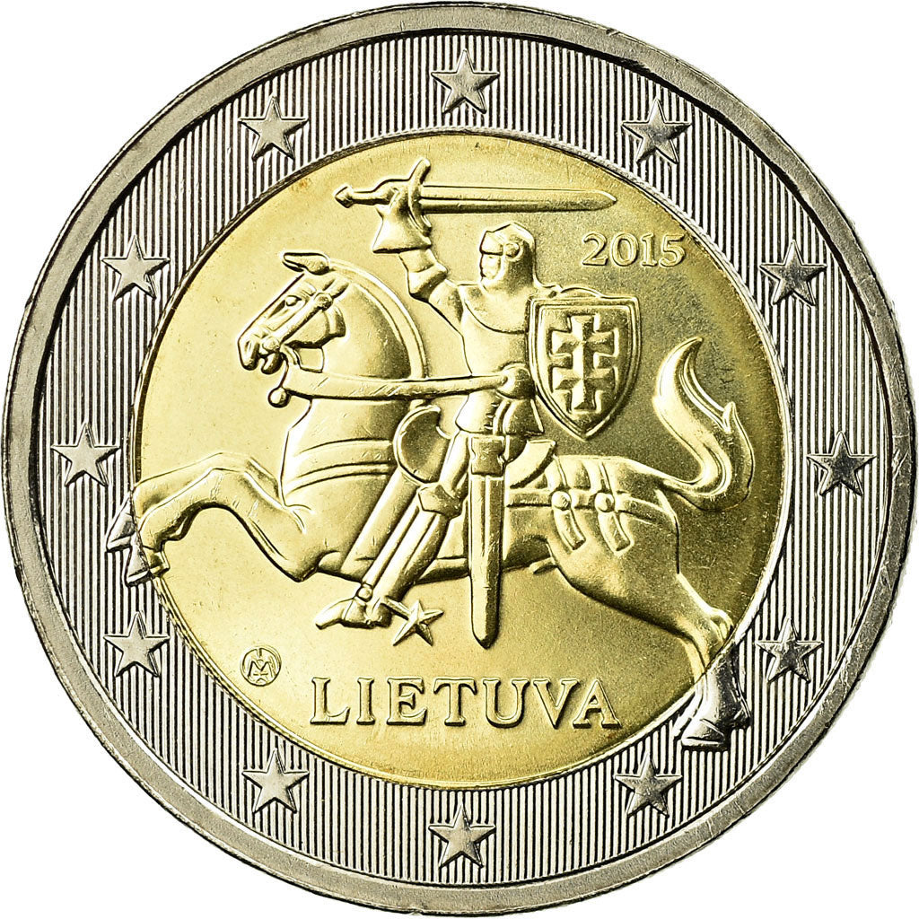 Lituania, 2 Euro, 2015, SPL, Bi-metallico
