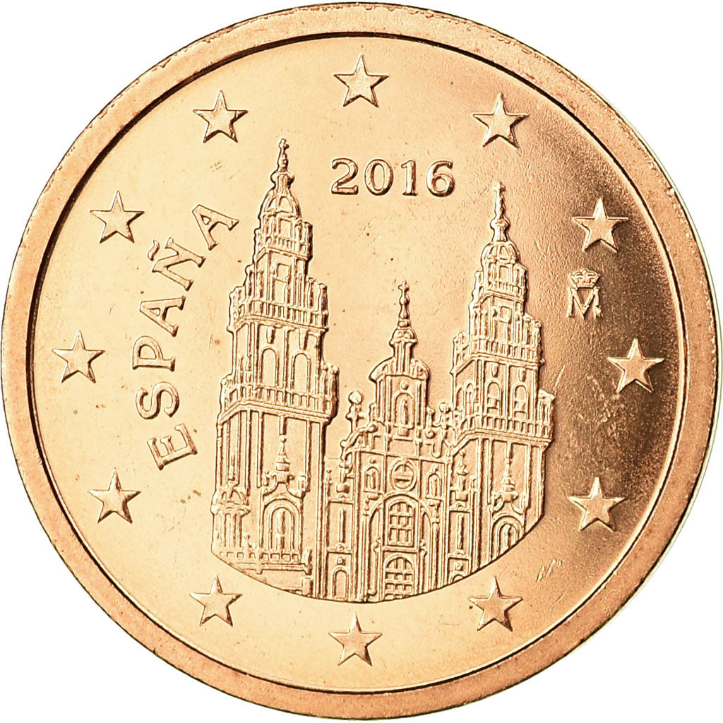 Spagna, 2 Euro Cent, 2016, SPL, Acciaio placcato rame