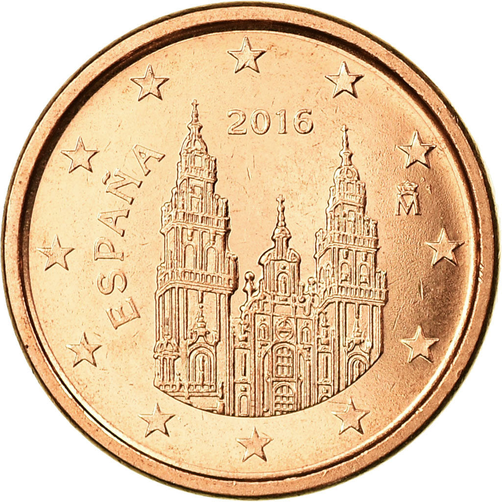 Spain, Euro Cent, 2016, MS(63), Copper Plated Steel