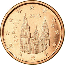 Spagna, Euro Cent, 2016, SPL, Acciaio placcato rame