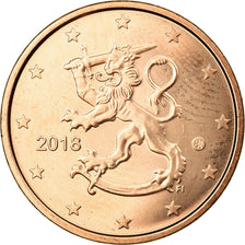 Finlandia, 5 Euro Cent, 2018, Vantaa, MS(63), Miedź platerowana stalą