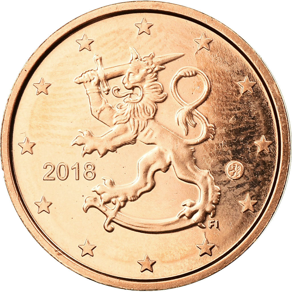 Finnland, 2 Euro Cent, 2018, UNZ, Copper Plated Steel
