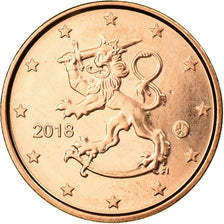 Finland, Euro Cent, 2018, MS(63), Copper Plated Steel