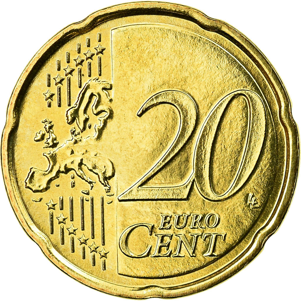 Netherlands, 20 Euro Cent, 2016, MS(65-70), Brass