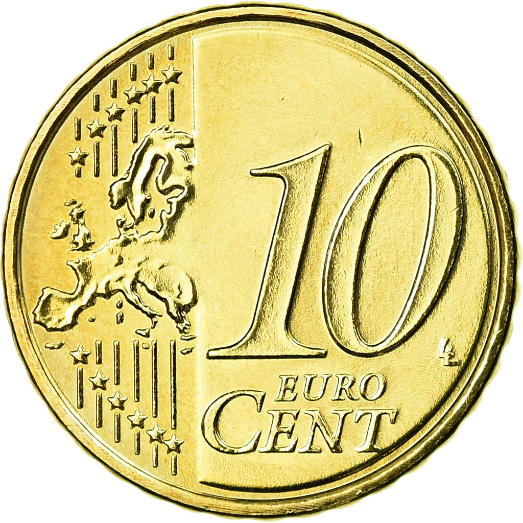 Netherlands, 10 Euro Cent, 2016, MS(65-70), Brass