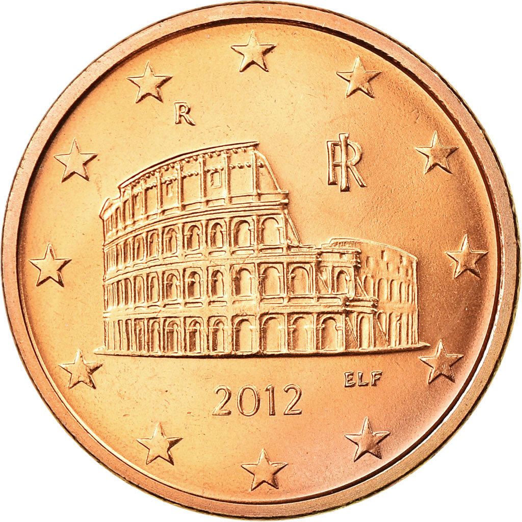 Italy, 5 Euro Cent, 2012, MS(65-70), Copper Plated Steel, KM:212