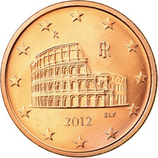 Italy, 5 Euro Cent, 2012, MS(65-70), Copper Plated Steel, KM:212