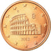 Italy, 5 Euro Cent, 2012, MS(65-70), Copper Plated Steel, KM:212