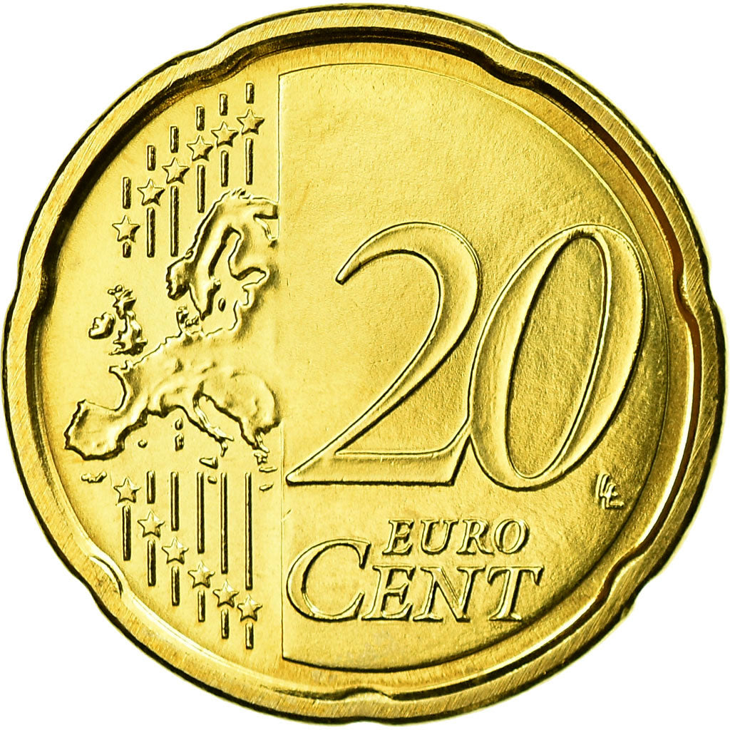 Italy, 20 Euro Cent, 2012, MS(65-70), Brass, KM:248