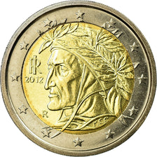 Italy, 2 Euro, Dante Alighieri, 2012, MS(65-70), Bi-Metallic, KM:251